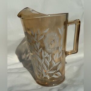 Jeannette Cosmos Marigold Pitcher Glass